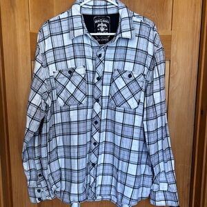 Vans Tan and Black Plaid Men's Shirt